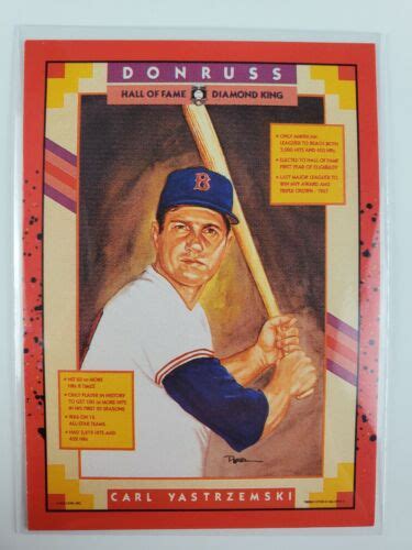 1990 Donruss Carl Yastrzemski HOF Diamond King Boston Red Sox 588 EBay