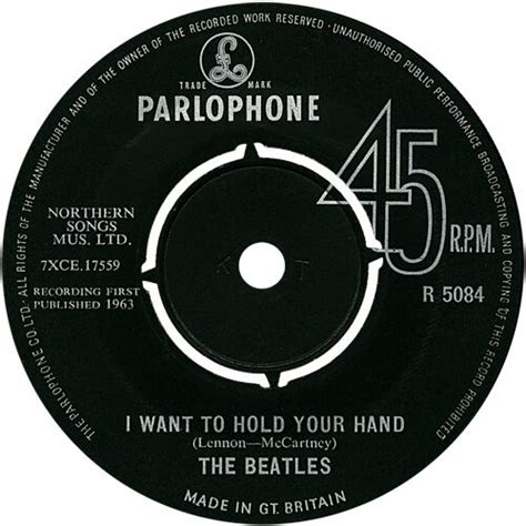 The Beatles I Want To Hold Your Hand Single Fronterad