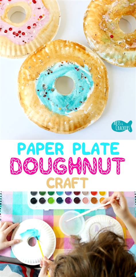 Easy 3D Paper Plate Doughnut Craft for Kids