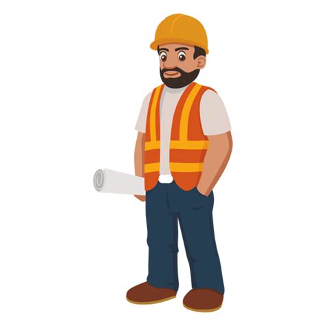 Design Png E Svg De Desenho De Trabalhador Da Construção Civil Para