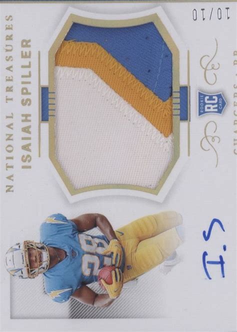 Isaiah Spiller National Treasures Crpa Is Crossover Rookie Patch