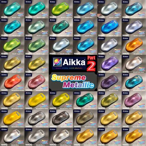 Aikka Supreme Metallic Colours 2k Basecoat For Car And Motorcycle Part 2 Lazada