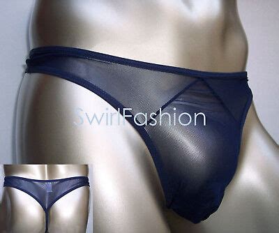 N Hot Sexy Men T Back Thong Mesh Net Semi C Thru Ebay