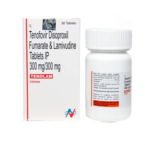 300 Mg Tenolam Tenofovir Disoproxil Fumarate And Lamivudine Tablets At