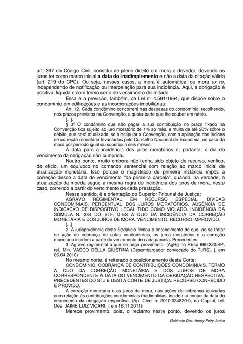 Processos Condominio Residencial Caminho da Praia Acordão Arlindo