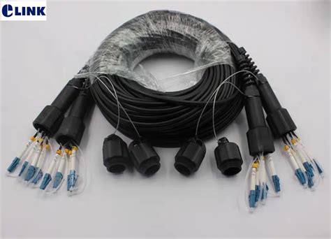 80mtr Outdoor 8c Tpu Lc Lc Fiber Optic Patch Cord Waterproof 8 Cores Sm Armored Cpri Cable