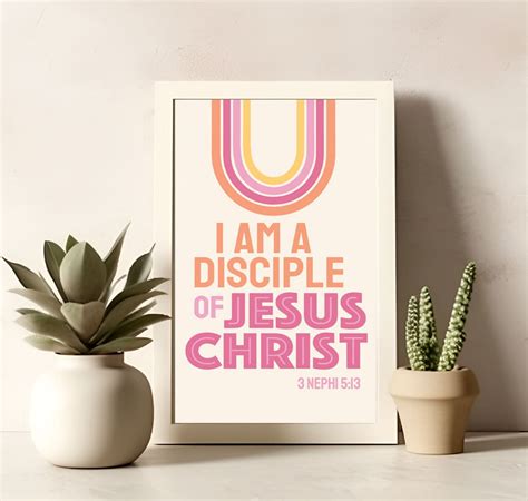 2024 Lds Youth Theme I Am A Disciple Of Jesus Christ Poster 3 Nephi 5