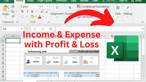 How To Make INCOME EXPENSE With PROFIT LOSS In Excel