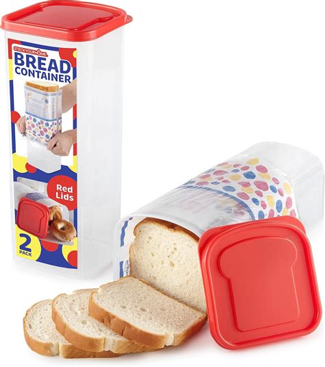 Stock Your Home Bread Container 2 Pack Bread Loaf Keeper Bread