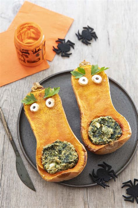 Courge butternut monstre d Halloween Recettes de cuisine Ôdélices