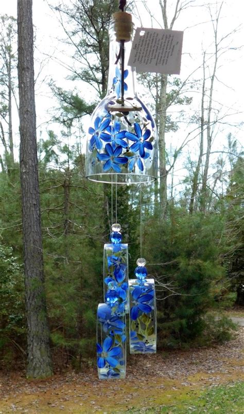 Wine Bottle Wind Chime Ideas