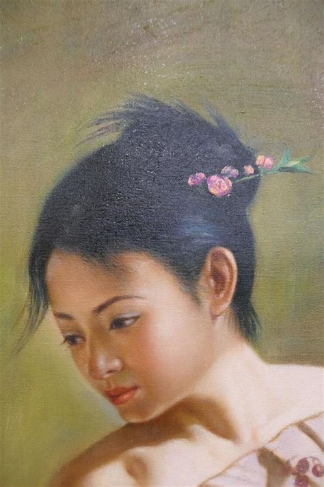 Asian Nude Woman Original Erotic Painting Oil On Canvas Signed Etsy