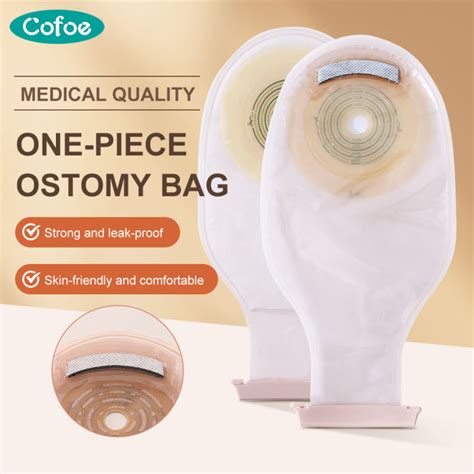 Cofoe 10pcs Stoma Bag One Piece Colostomy Stoma Bag 20 55mm Cut Size