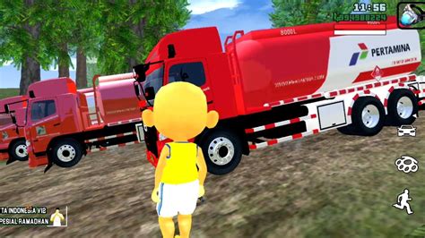 Upin Main Dorong Mobil Truk Minyak Oyanio Tv YouTube