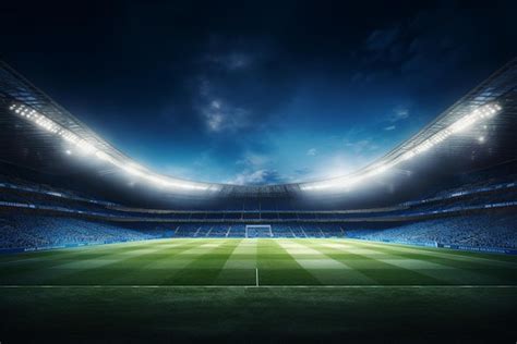 Soccer Stadium At Night Wallpaper