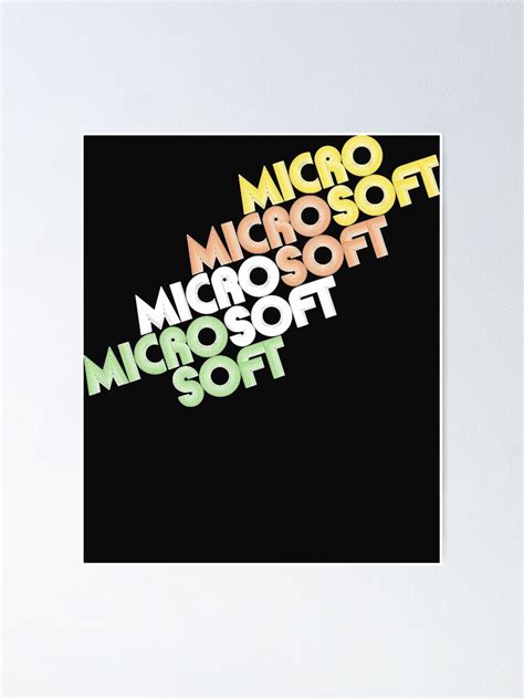 "Vintage Microsoft logo " Poster for Sale by Brooknfratello | Redbubble