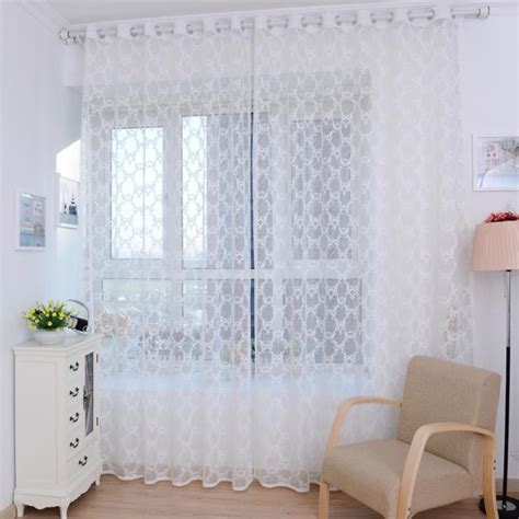 White Sheer Scarf Valance Window Treatments Design Ideas