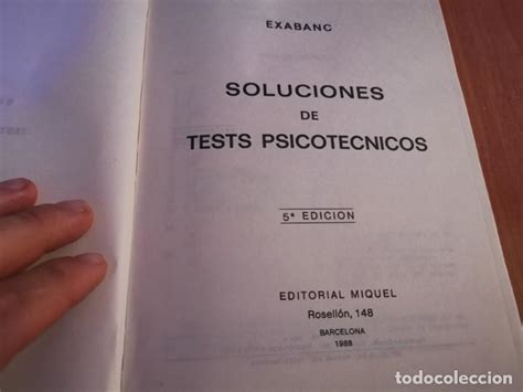 Tests Psicotecnicos Soluciones Especial Oposic Comprar Libros De