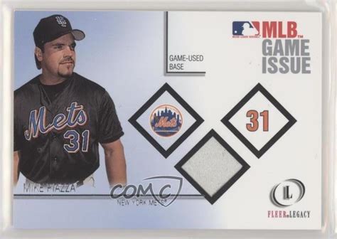 Fleer Legacy Mlb Game Issue Game Used Base Mike Piazza Hof Ebay