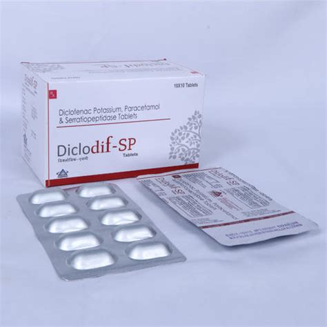 Diclofenac Potassium Paracetamol Serratiopeptidase Tablets Packaging Size 1x10 At Rs 580 In