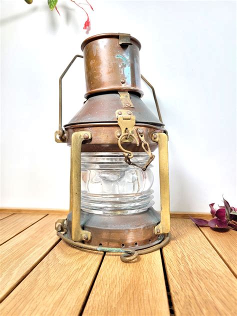 Lanterne Marine Lampe De Mouillage Ancienne Coucou Retro