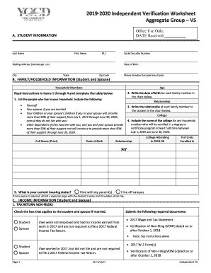 Fillable Online V Independent Aggregate Verification Group Doc Fax