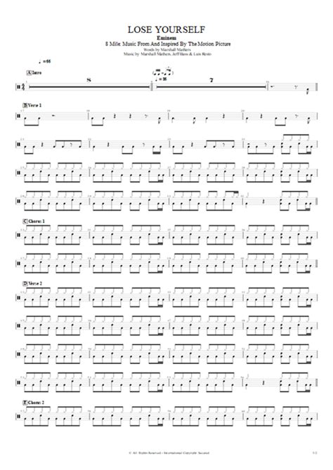 Lose Yourself Tab by Eminem (Guitar Pro) - Full Score | mySongBook