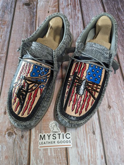 Pre Order Custom Lineman Duck Hunter Shoes — Mystic Leather Goods