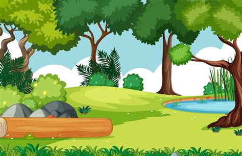 Empty background nature park scenery 1500278 Vector Art at Vecteezy