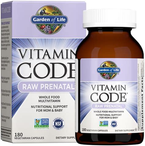 Garden of Life Vitamin Code RAW Prenatal Kapseln mit Multivitamin ...