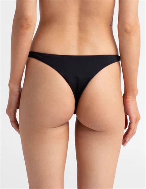 FULL TILT High Leg Cheekier Bikini Bottoms BLACK Tillys