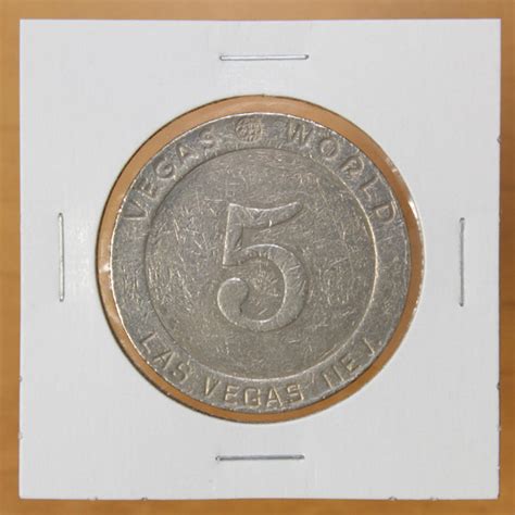 Vegas World 5 Play Token Las Vegas Nevada Mk Coins