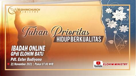 Ibadah Online Gpdi Elohim Batu Elohim Ministry