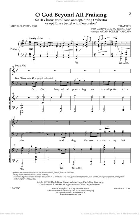 O God Beyond All Praising sheet music for choir (SATB: soprano, alto