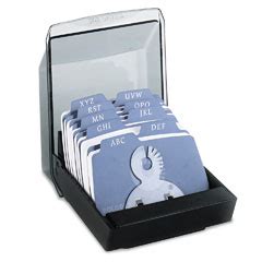 Rolodex Petite Covered Tray Card File Holds X