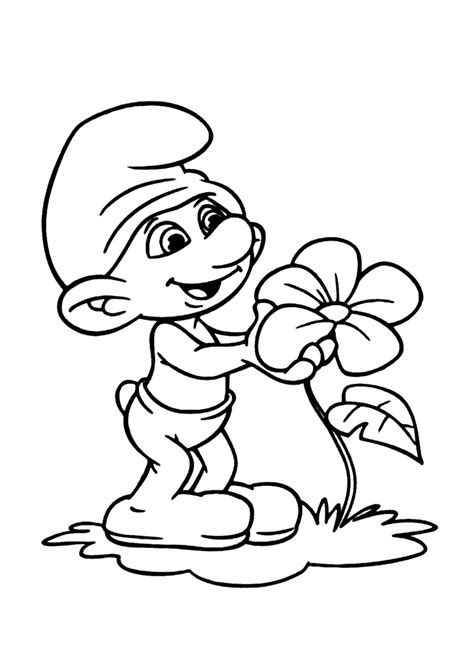 Smurf Florzinha Para Colorir Imprimir Desenhos