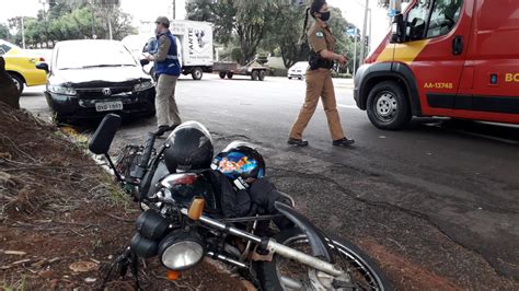 Motociclista Fica Ferida Em Acidente Na Rua De Agosto Na Rea