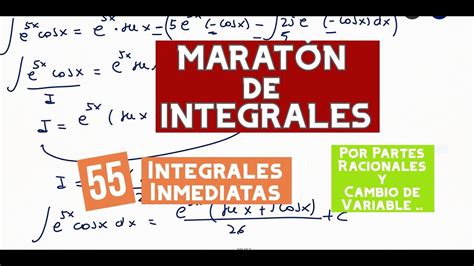 Clase De INTEGRALES INDEFINIDAS Resueltas Paso A Paso YouTube