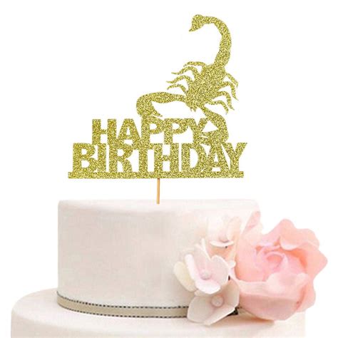 Scorpion Happy Birthday Cake Topper Scorpio Zodiac Theme Birthday