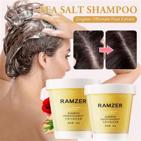 250g Ginger Sea Salt Anti Dandruff Refreshing Shampoo Oil Control Deep