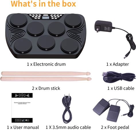 Portable Electric Drum Set With Built In Speakers Australia Ubuy