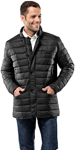 Vincenzo Boretti Herren Steppjacke Slim Fit Tailliert Bergangs Jacke