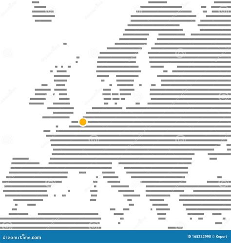 Brussels In Belgium - Position Of City On Map Of Europe Stock ...