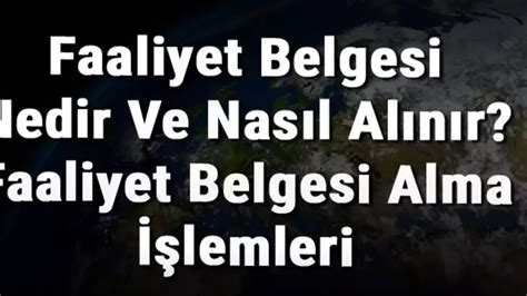 Faaliyet Belgesi Nedir İşletmeler için Önemli Bir Belgelendirme