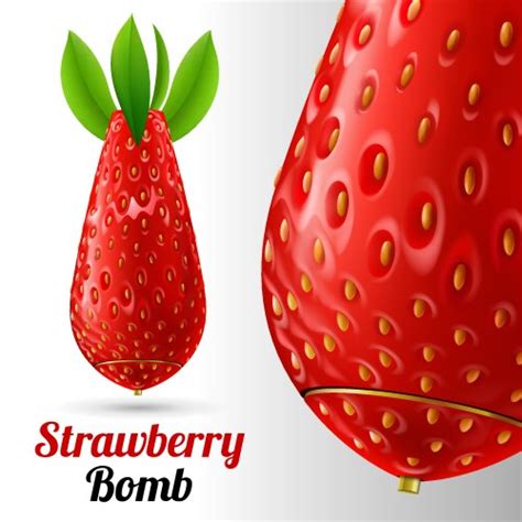 Strawberry Image Fresh Fruit 3d Realistic Icon Vector Image