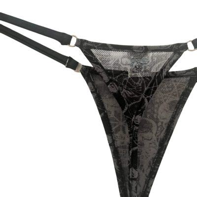 Skulls Sheer Tie Sides Bikini Bottom Micro Gigi