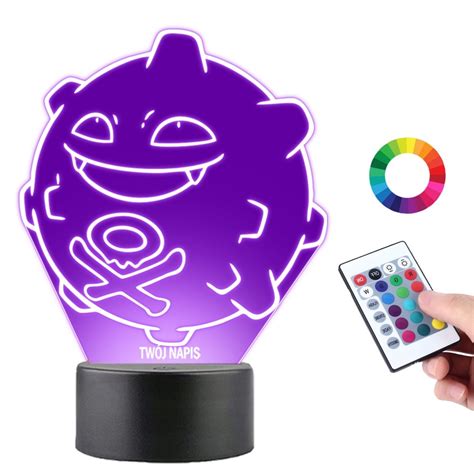 Lampka Na Biurko Statuetka Led Anime Pokemon Koffing Grawer Prezent