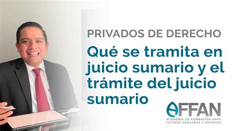 Qu Se Tramita En Juicio Sumario Y El Tr Mite Del Juicio Sumario