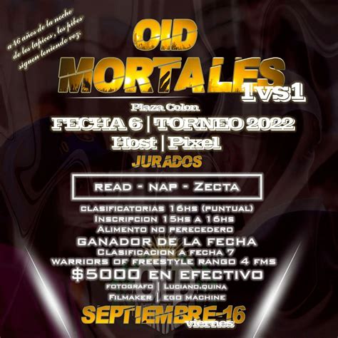 O D Mortales Competencia De Freestyle Rap En La Plaza Col N Mmx