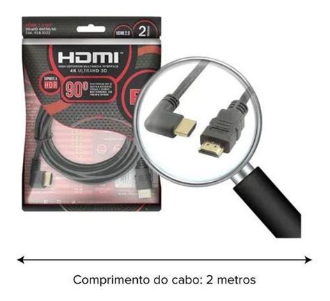 Cabo Hdmi 4k Alta Velocidade Gamer Full Hd Gold Banhado 2 0 HDR 19